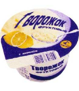 Фруктовый творожок с лимоном, 150 г, полимерный стакан