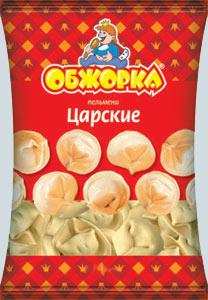 Пельмени «Обжорка» Царские (новая упаковка), пакет п/пропилен 800 г