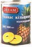 Ананас кольцами DREAM ж/б, 580мл