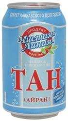 Тан (айран) ЧИСТАЯ ЛИНИЯ 1,5% 0,33л в алюминиевой банке