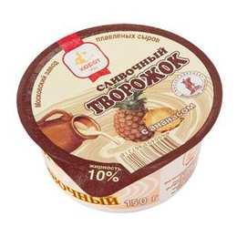 Сливочный творожок с ананасом, 150 г, полимерный стакан