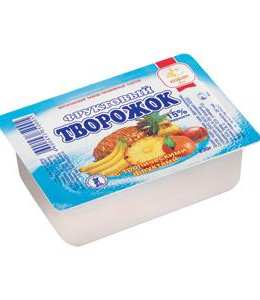 Фруктовый творожок с тропическими фруктами, 230 г, полимерный контейнер