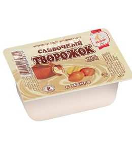Сливочный творожок с манго, 100 г, полимерный контейнер