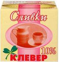 Сливки "Клевер" 10%, 500г