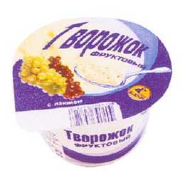 Фруктовый творожок с изюмом, 150 г, полимерный стакан