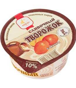 Сливочный творожок с манго, 150 г, полимерный стакан