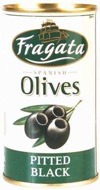 Оливки Fragata черные без косточки ж/б, 350г.