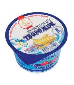 Фруктовый творожок с бананом, 200 г, полимерный стакан