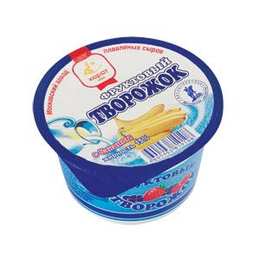 Фруктовый творожок с бананом, 200 г, полимерный стакан