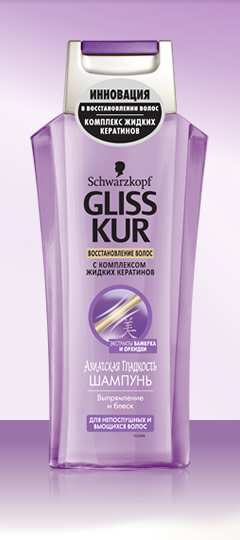 GLISS KUR 250 мл Шампунь Атласные пряди
