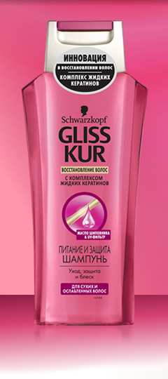 GLISS KUR Шампунь Питание и защита, 250мл