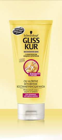 GLISS KUR Мгновенная восстанавливающая маска OIL NUTRITIVE