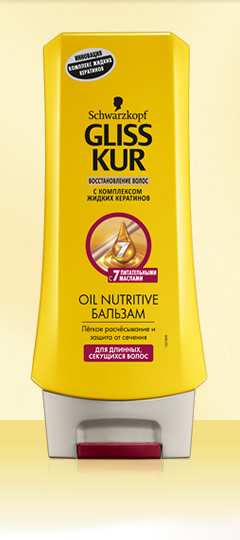 GLISS KUR Бальзам OIL NUTRITIVE, 200 мл