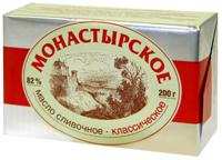 Масло сладкосливочное классическое "Монастырское" 82%, 200г