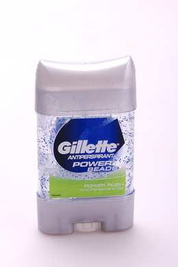 Gillette. antipersperant gel. Power beads. Power rush.