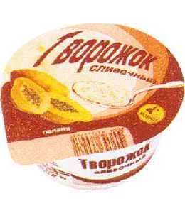 Сливочный творожок «Папайя», 150 г, полимерный стакан