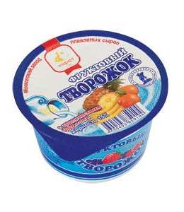 Фруктовый творожок с тропическими фруктами, 200 г, полимерный стакан