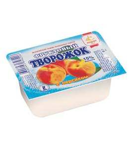 Фруктовый творожок с персиком, 100 г, полимерный контейнер