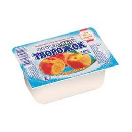 Фруктовый творожок с персиком, 100 г, полимерный контейнер