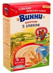 Каша Винни 5 злаков с молоком с 6 мес 250 г