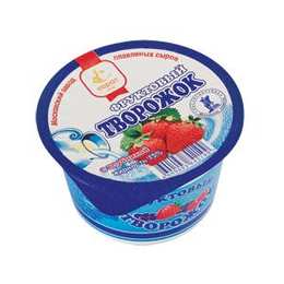Фруктовый творожок с клубникой, 200 г, полимерный стакан