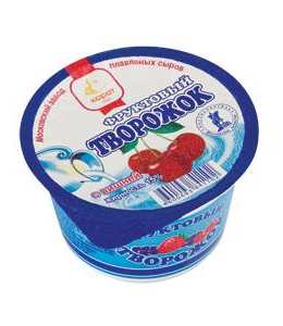 Фруктовый творожок с вишней, 200 г, полимерный стакан