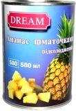 Ананас кусочками DREAM ж/б, 580мл