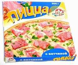 Пицца с ветчиной и грибами, 300 г